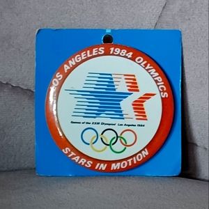 Vintage 1984 Los Angeles Olympics Stars in Motion Button/pin